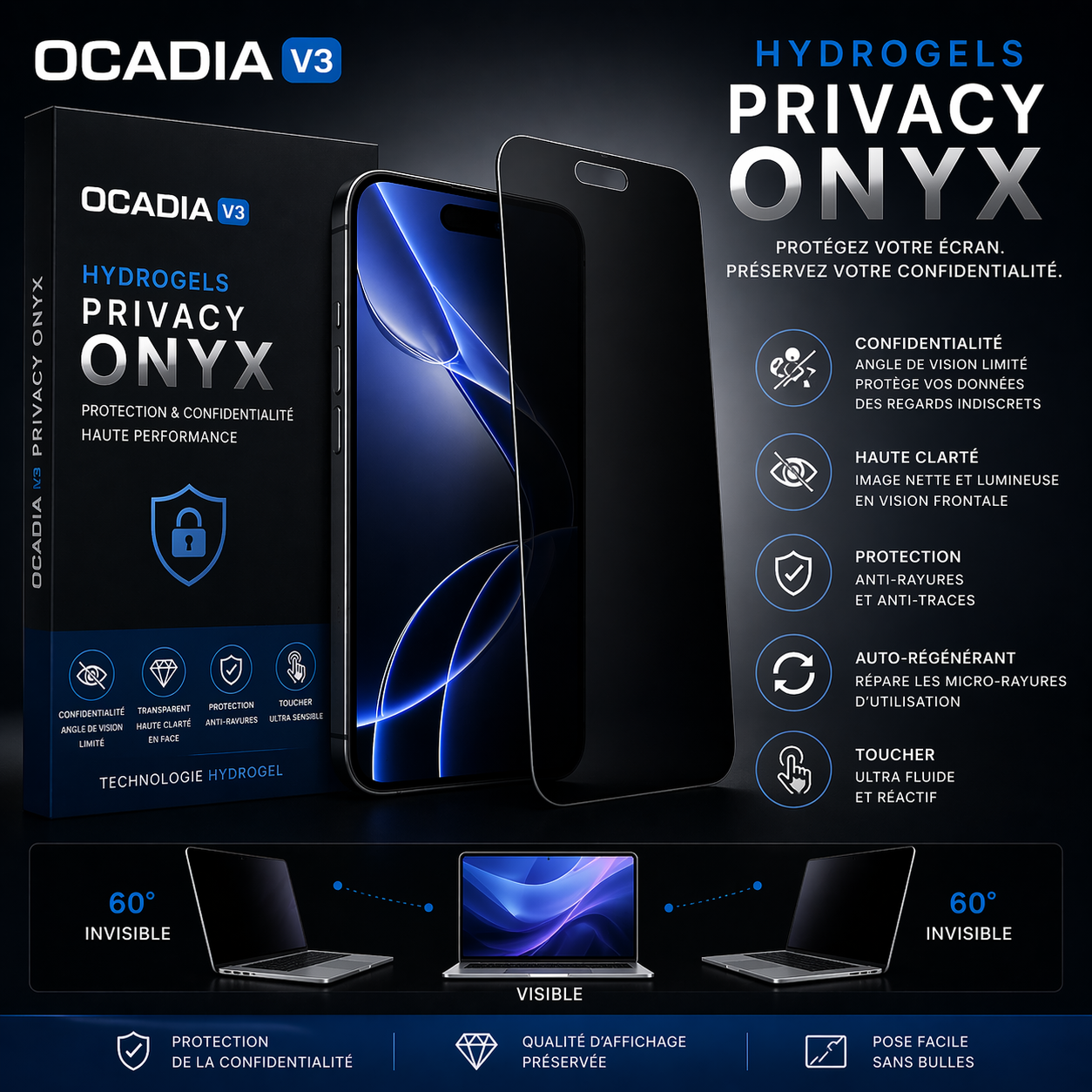 OCADIA hydrogels privacy ONYX